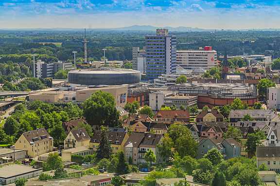 Luftaufnahme von Leverkusen